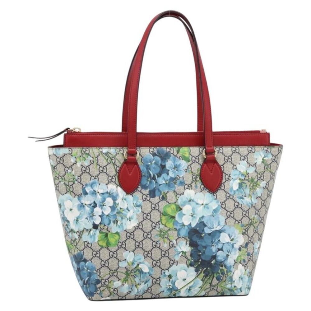 Gucci Linea A Convertible Blooms Print Gg Coated Canvas Multicolour Canvas Tote